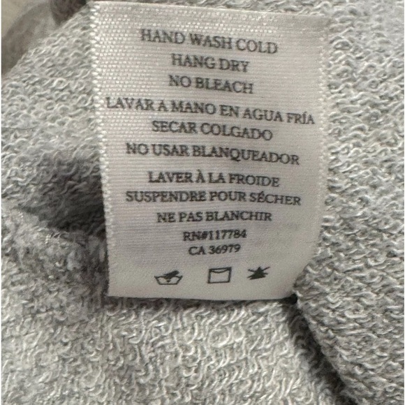 Rails Sweatshirt Top L Marlo Heather Gray Flocked Zebra Double Side Zip Boxy Fit - Picture 12 of 12